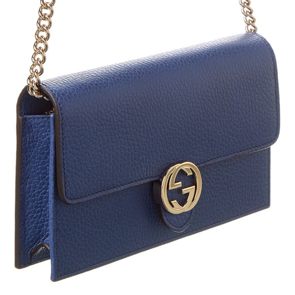 Gucci Interlocking G Leather Wallet On Chain - Picture 3 of 9